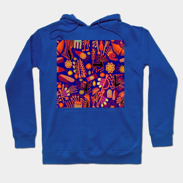 Southwest Huichol Shaman Hunter Hoodie by Esprit-Mystique